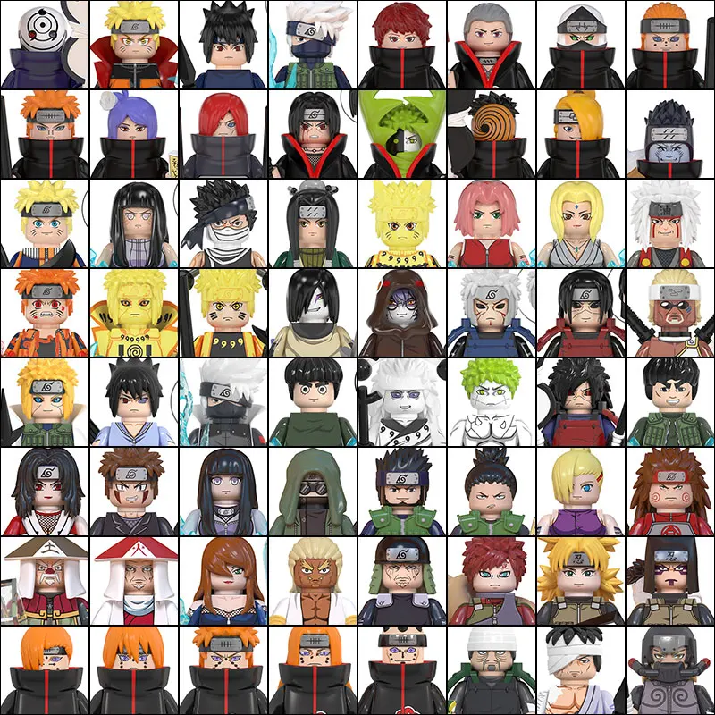 

WM6112 Mini Action Figures Sasuke Kakashi Akatsuki Bricks Building Blocks Anime Cartoon Naruto Minifigures Kids Christmas Gifts