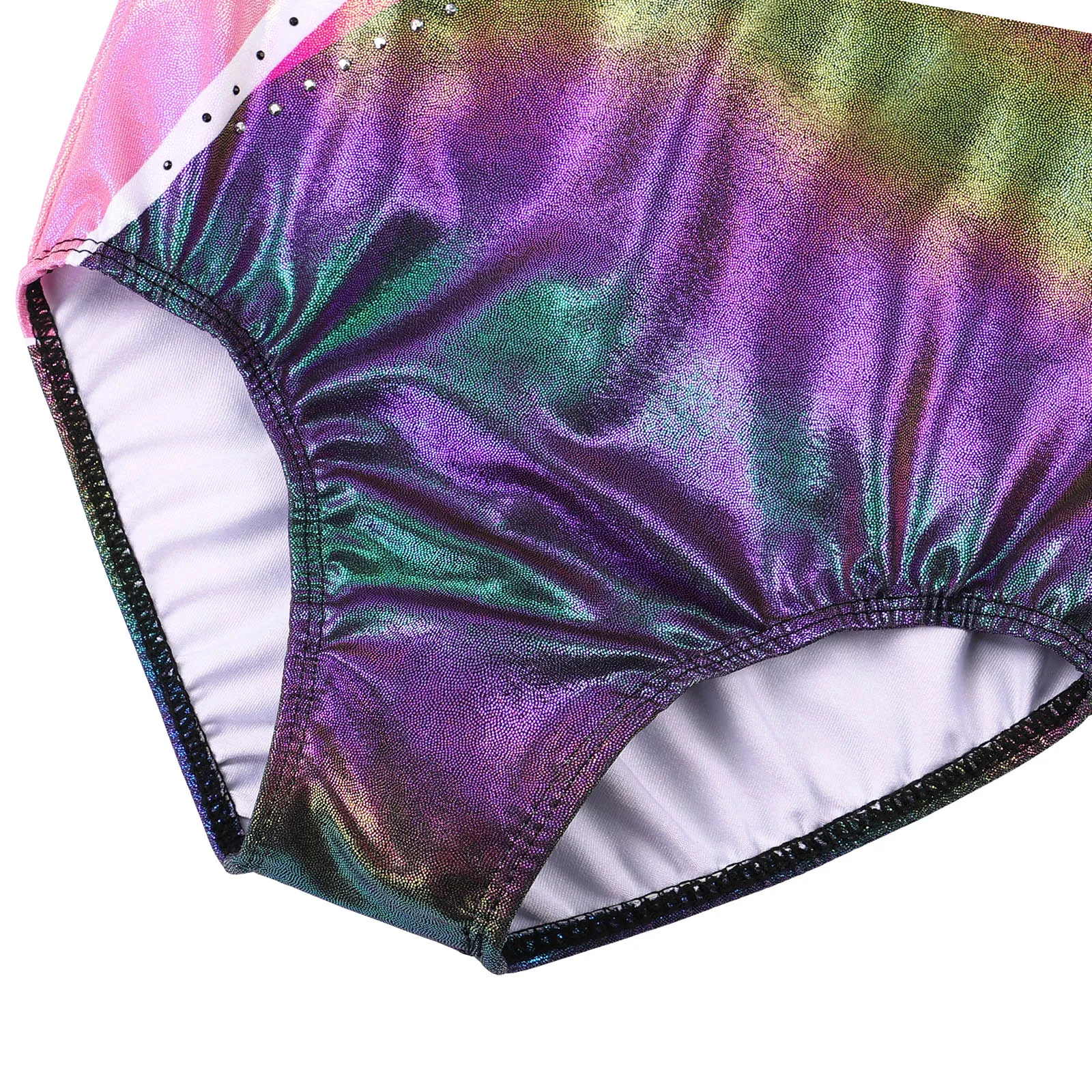 Gradient Color Ballet Leotard for Girls Sleeveless Bodysuit for Practice Performance Dancewear