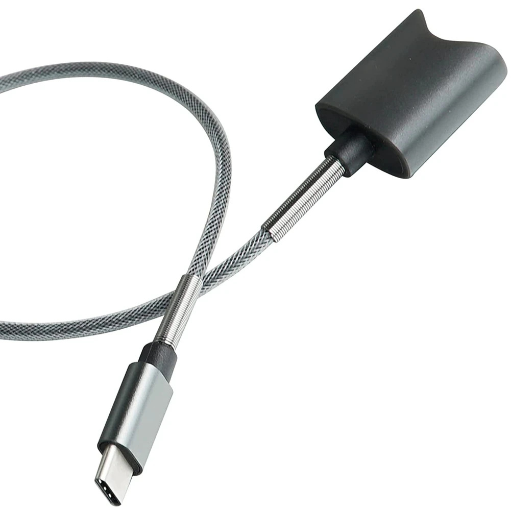 USB Interface Charging Cable for Vuse Alto Magnetic Charger Cord Universal Design 45cm (Black USB-A) 5