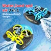 4DRC Mini RC Drone Altitude Hold Headless Mode 3 in 1 Sea Land Air Flight 2.4G Remote Control Quadcopter Boat RC Helicopter Toys 1