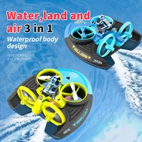 4DRC Mini RC Drone Altitude Hold Headless Mode 3 in 1 Sea Land Air Flight 2.4G Remote Control Quadcopter Boat RC Helicopter Toys 1