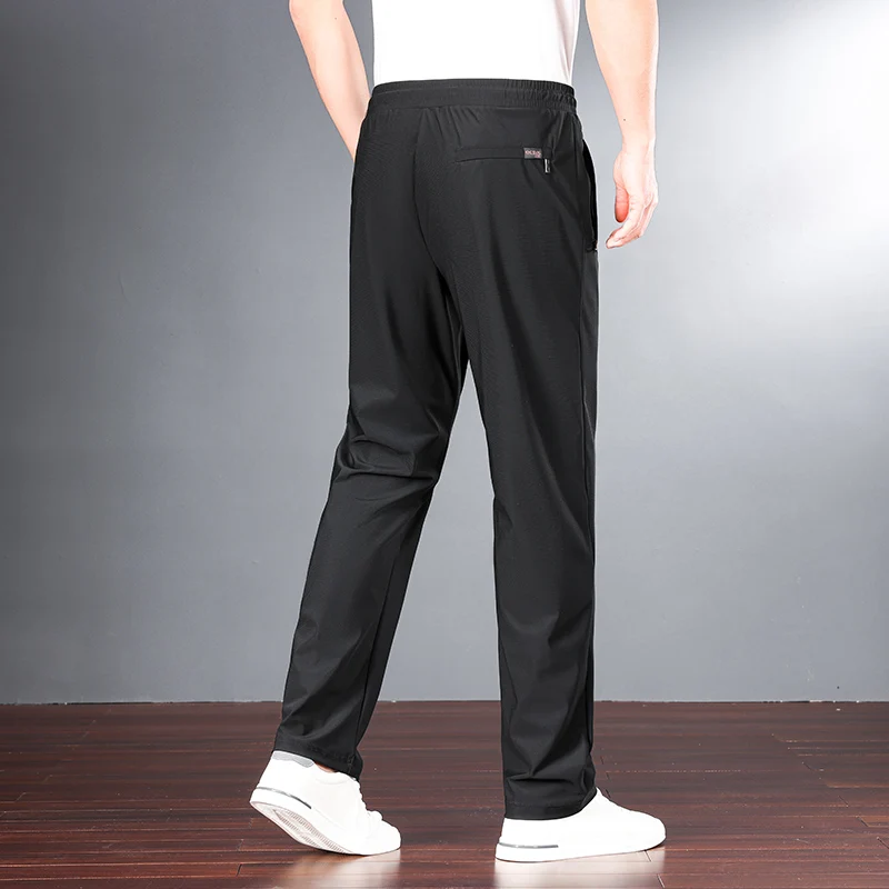 Elegant Fashion Harajuku Slim Fit Ropa Hombre Loose All Match Sport Casual Pants Pockets Thin Style Straight Leg Wide Leg Pants