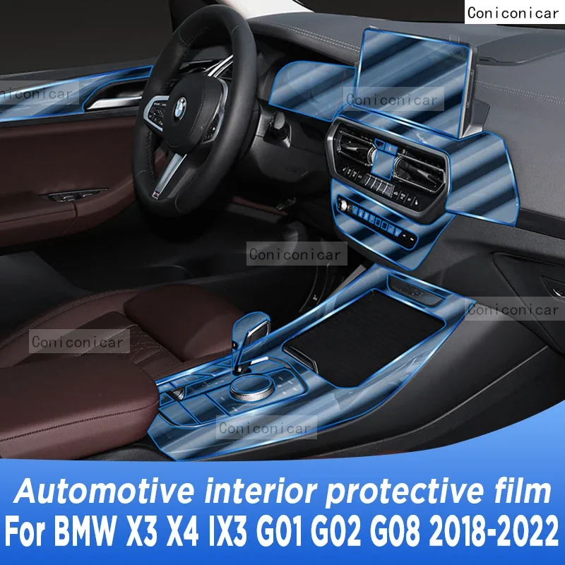 

For BMW X3 X4 IX3 G01 G02 G08 2018-2022 Gearbox Panel Navigation Automotive Interior Screen Protective Film TPU Anti-Scratch