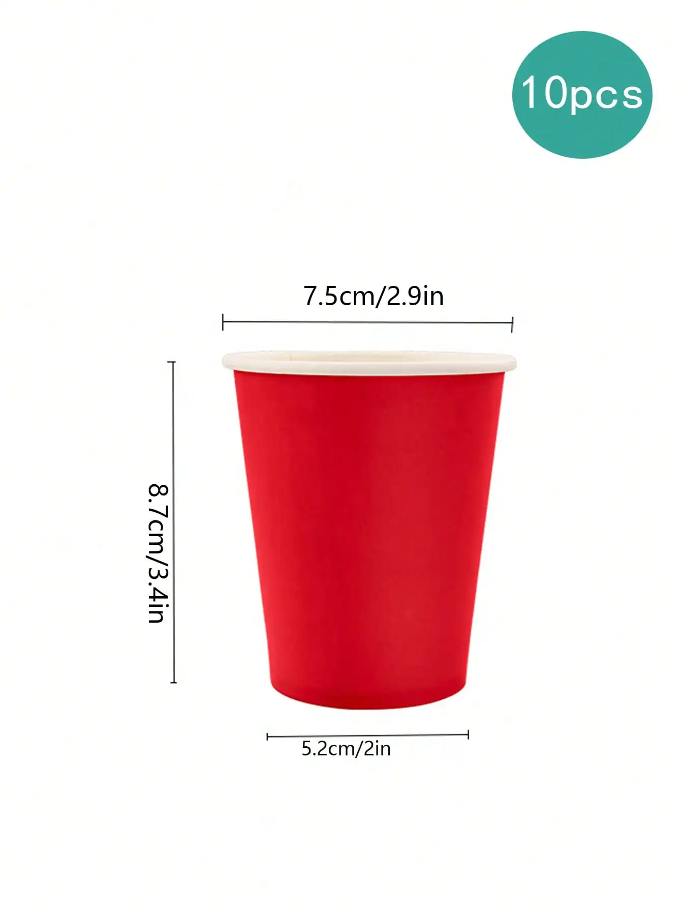 10 Stück Einweg-Partybecher aus Papier, Trinkbecher für Partys, Familienfeiern, Heimwerken und Festivals, in mehreren Farben erhältlich – Detail 10