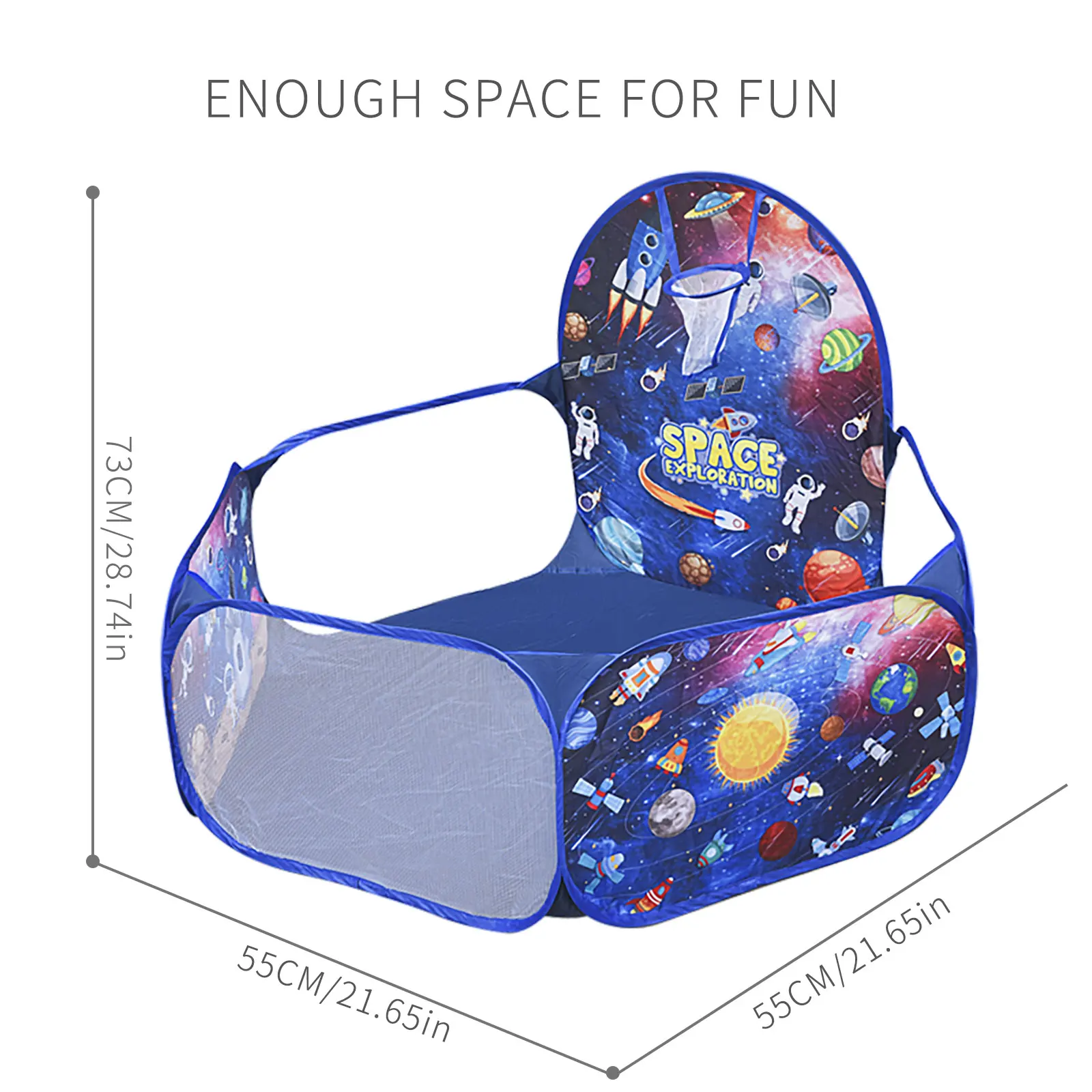 Children's Indoor and Outdoor Foldable Ocean Ball Pool Starry sky pattern Mars shooting Convenient to carry