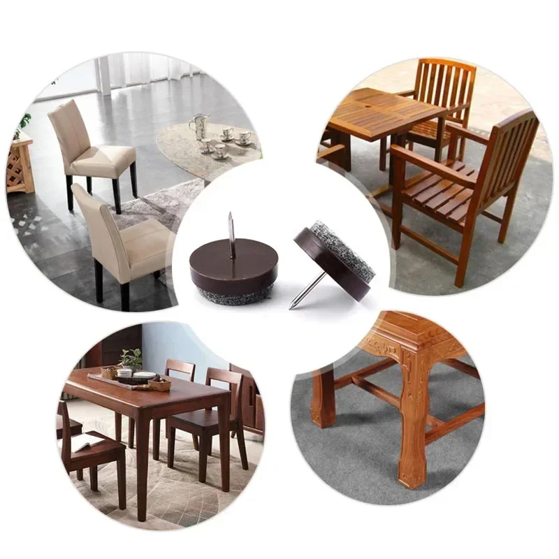Furniture Leg Pads Chair Leg Caps Chair Leg Protector Furniture Foot Pads Rubber Furniture Feet Pads Furniture Leg Caps Furniture Foot Protector Furniture Gliders Furniture Foot Mats Furniture Feet 30pcs 14-28mm Plastic Felt Nails Non-slip Chair Table Bed Cupboard Leg Pad Furniture Wood Floor Protector Nail Hardware