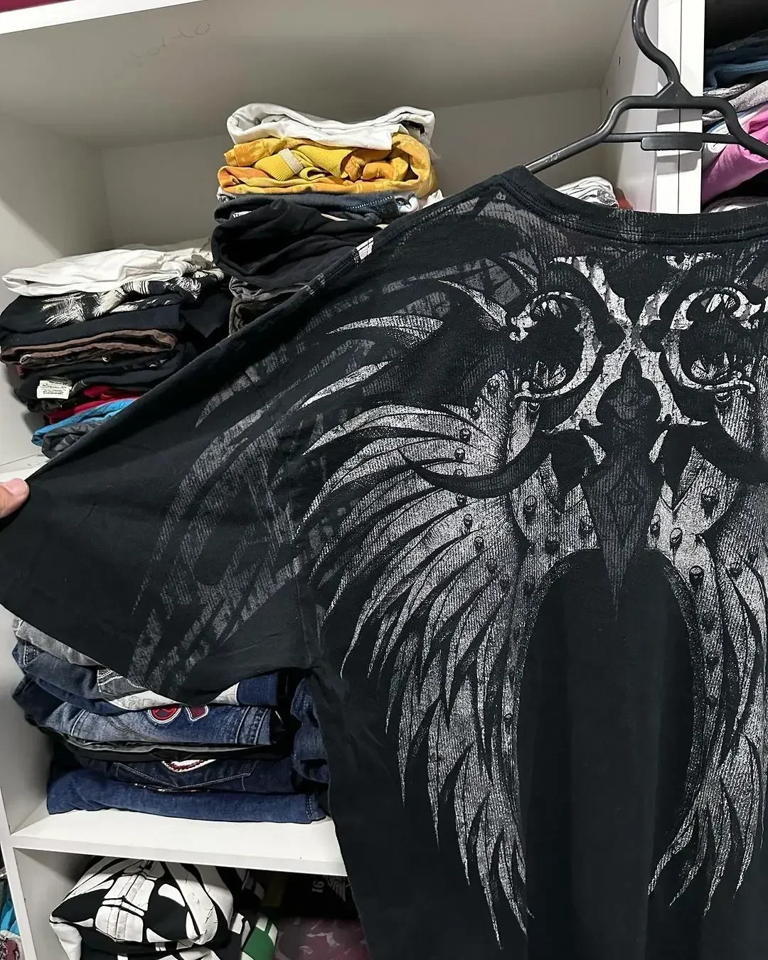Y2K Men and Women T shirt Skull Print Big Shirt Retro Style