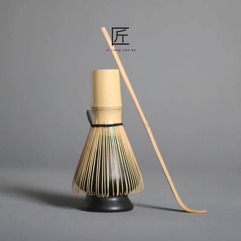Japanese matcha tea set matcha bowl bamboo whisk holder tray set