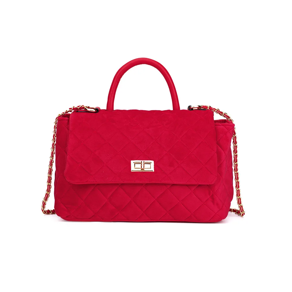 

2024 New Women's Time Simple and Atmosphere Crossbody Mother Bag Velvet Handbag Classic Casual Fashion Crossbody Bag