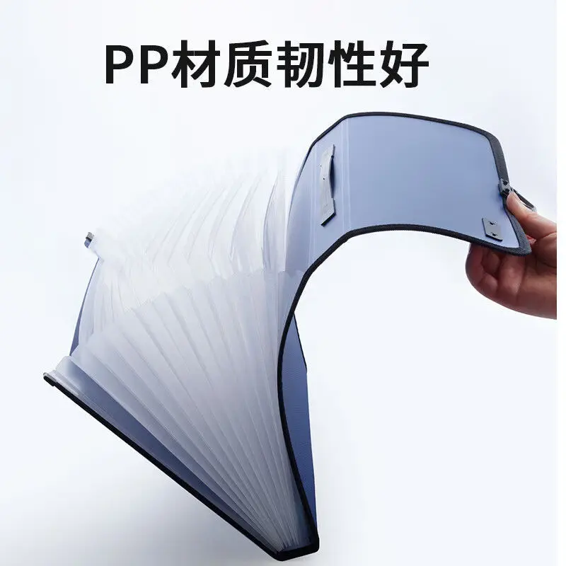 File Folder A4 Size Portable 13 Pockets Expanding Wallet File Folder Paper Document Storage Organ Bag Office School