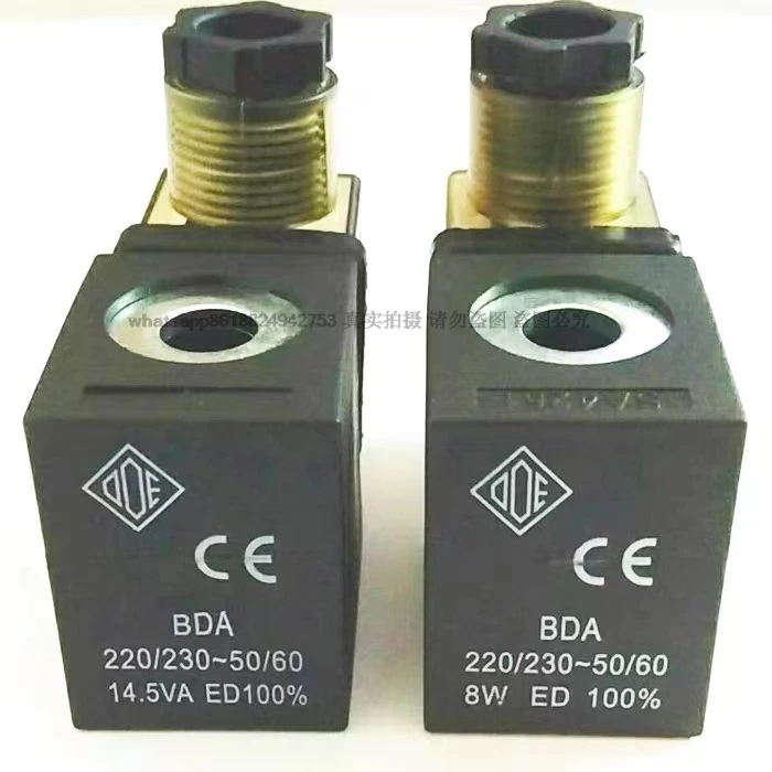 ODE Solenoid Valve Coil BDA 220V/230V 14.5VA/8W SA4251 Large Hole 13mm Small Hole 10mm Height 39mm 12V 24V 110V