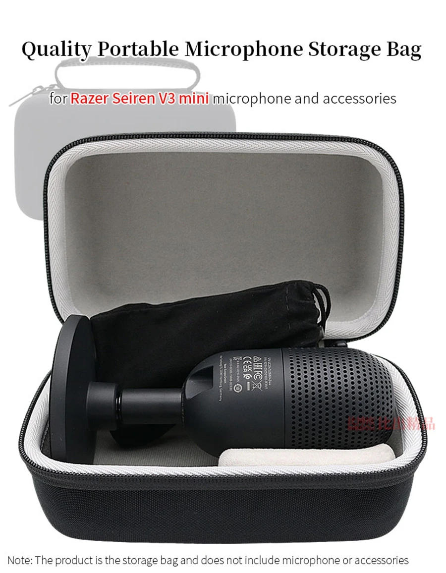 Hard EVA Storage Bag for Razer Seiren V3 Mini Microphone Box V3 mini Portable Bluetooth K Song Travel Carrying Case