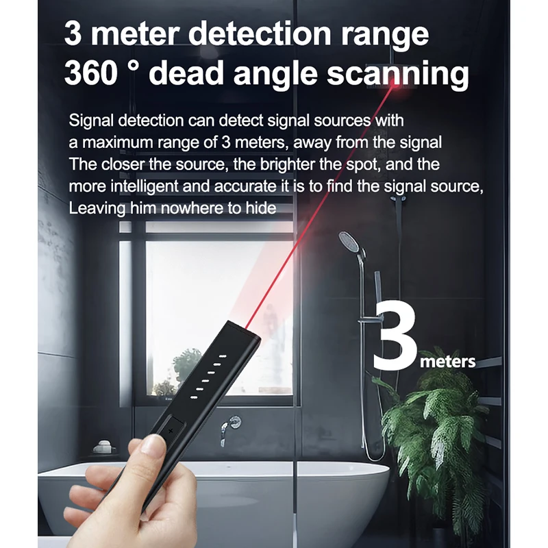 Mini Hidden Camera Detector Pen Anti-Spy Cam RF Infrared Signal Finder For GSM Bug GPS Tracker Wireless Camara Eavesdropping