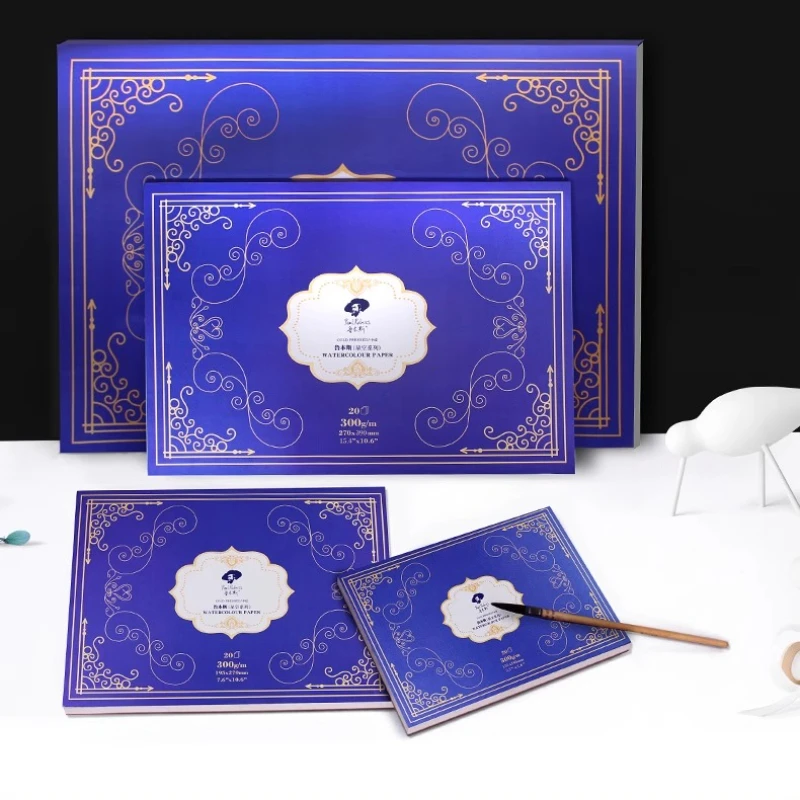폴 루벤스 300g 코튼 펄스 수채화 용지 32K 중간 거친 휴대용 수채화 스케치북 대학생 미술 용품