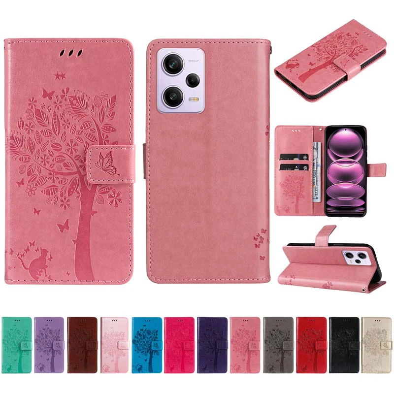 Luxury Leather Flip Wallet Phone Case with Card Holder and Book Style Cover