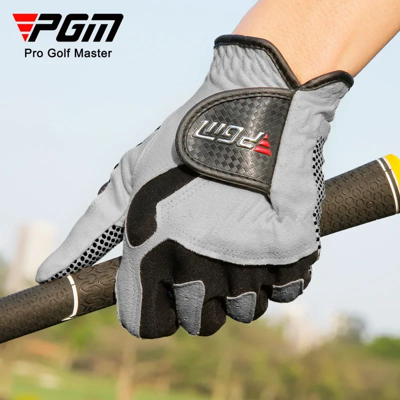 PGM Professional Golf Gloves Microfiber Cloth Fabric Breathable Non-Slip Gloves Club Swing Putting Training Men Gloves ST017 5
