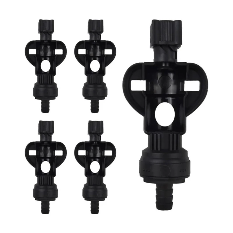 Set of 5 Butterfly Valves Fittings Plastic Butterfly Valves Adapter Suitable for Chemicals and Industry
