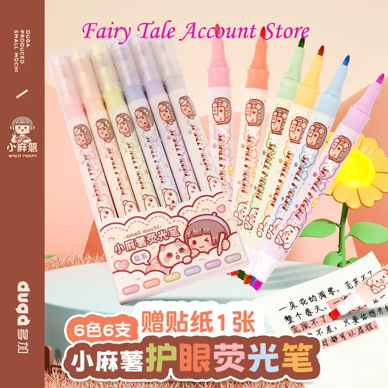 Penna Per Marcatura Fluorescente A Doppia Testa Con Piccola Patata Dolce Penna Per Chiave Con Marchio Di Colore Ins Penna Per Account Manuale Ad Alto 