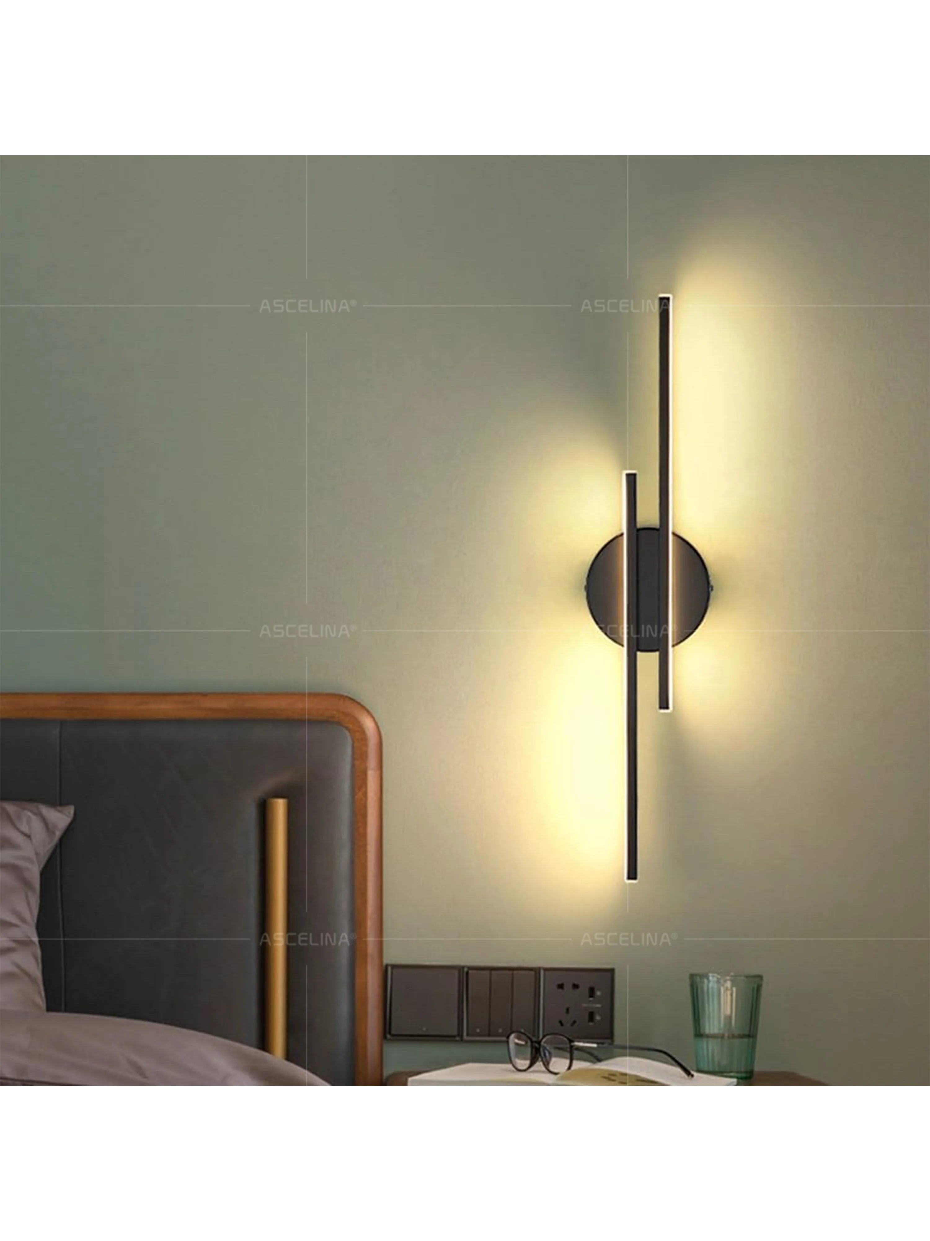 Description Picture 2 of itemModern LED Wall Lights Minimalist Up Down Glowing Wall Lights For Bedroom Bedside Living Room Bathroom Illumination Decore Light