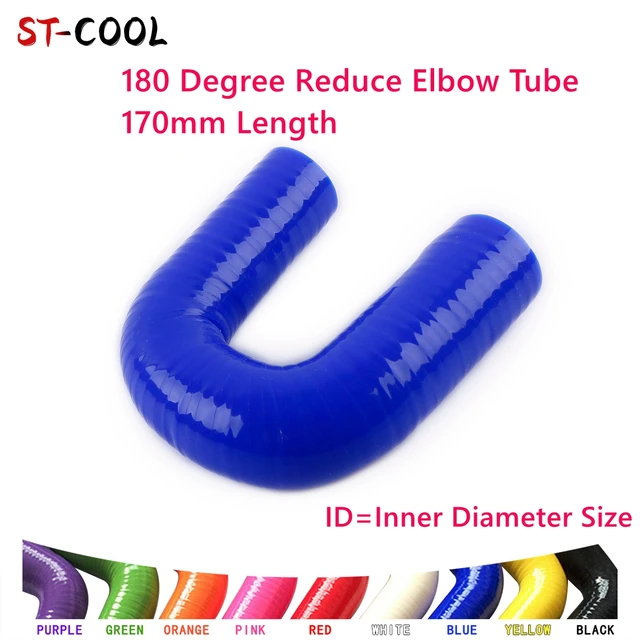 180 degrés coude général Silicone liquide de refroidissement Intercooler  tuyau Tube tuyau ID 12mm 15mm 19mm