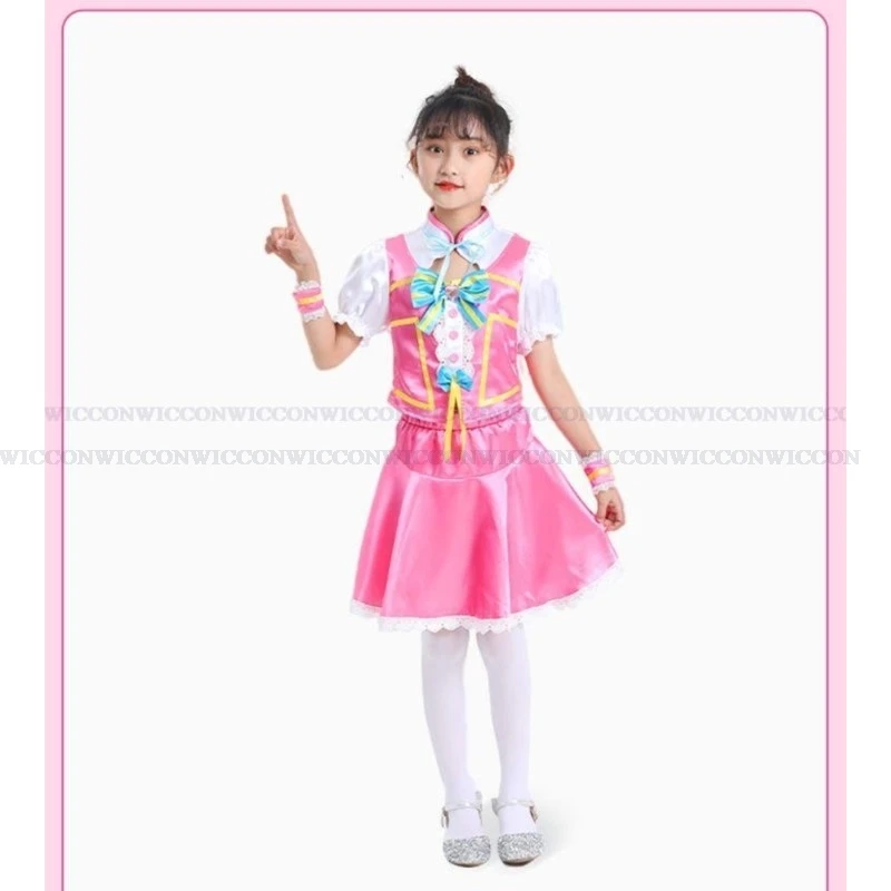 

Ловим! Romi Косплей Аниме мультфильм принцесса косплей костюм для ролевых игр Хэллоуин вечерние девушки розовое платье детский необычный костюм