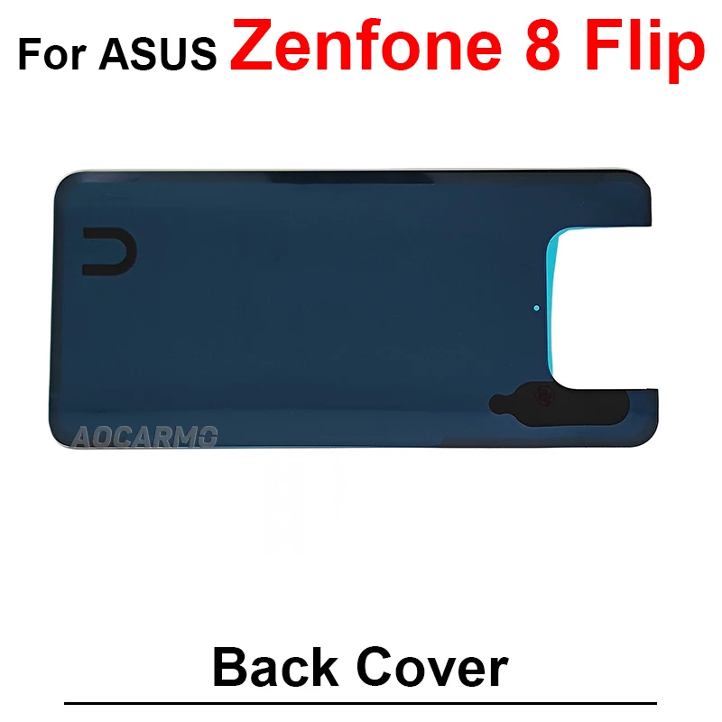 ASUS Zenfone 8 플립용 후면 카메라 프레임 교체 부품, 블랙 및 실버 후면 커버, 1 개