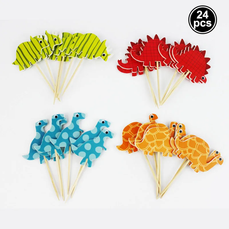 Description Picture 5 of itemDinosaur Cake Topper Cute Cartoon Jungle Safari Dino Birthday Cake Decoration Boys Kids Dinosaur Themed Baby Shower Party Supply