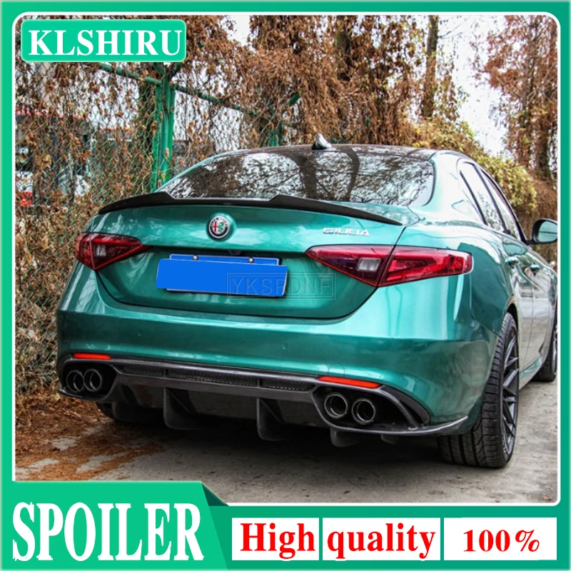 Alerón Trasero Fibra Carbono REAL Para Alfa Romeo Giulia 2015-2023 - ¡Look Racing Y Ligero!
