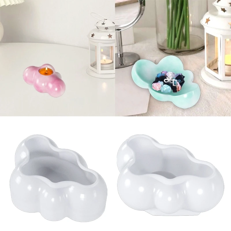 

Форма для подноса с облаком, подсвечник, смоляные формы, лоток, силиконовые формы для смолы, эпоксидная форма для литья для DIY,