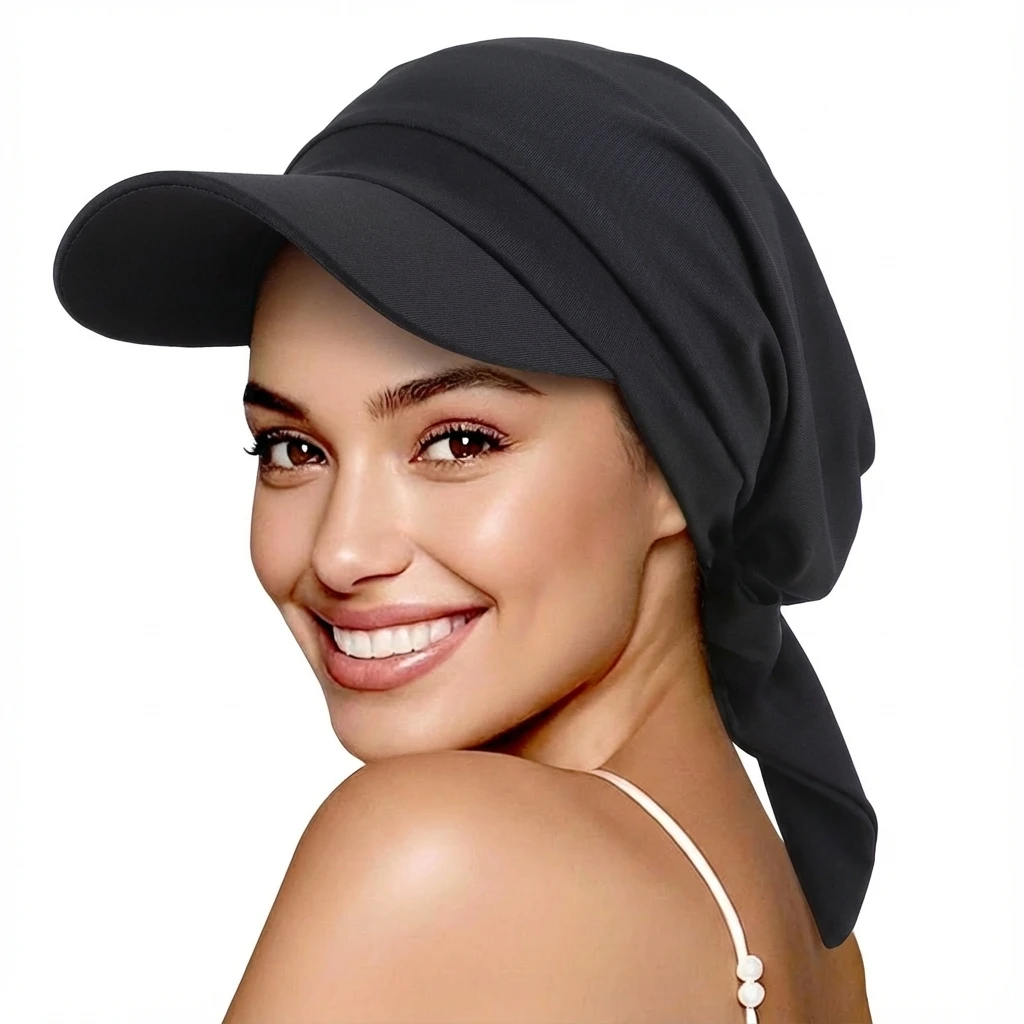 Damen Mode Baseball Hijab Kappe Mütze Weicher Atmungsaktiver Kopftuch Schal Wickel Trendiges Bandana Hijab Mütze Turban – Detail 10