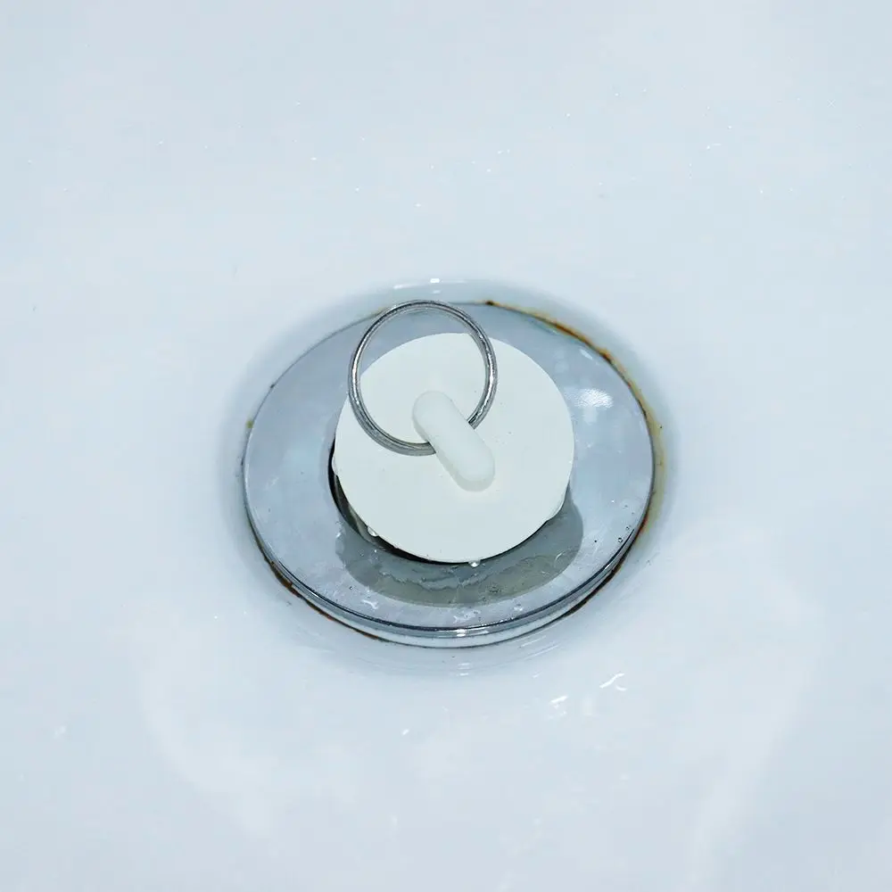 Kitchen Bathroom Water Sink Plug Hanging Ring Round Rubber Bathtub Stopper Leakage-proof Sewer Drain Cover