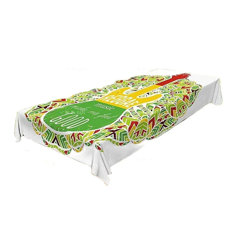 

Уличная скатерть Rasta, регги, музыка, заставляет меня чувствовать слова, ямайский остров, культивационная гитара, декоративный моющийся Настольный Декор