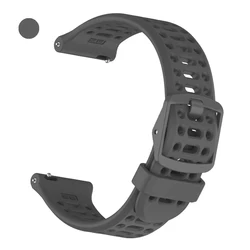 Durable 22mm Rubber Watch Strap - Soft Replacement Bracelet - 1PCS 22mm Universal (B - Black)