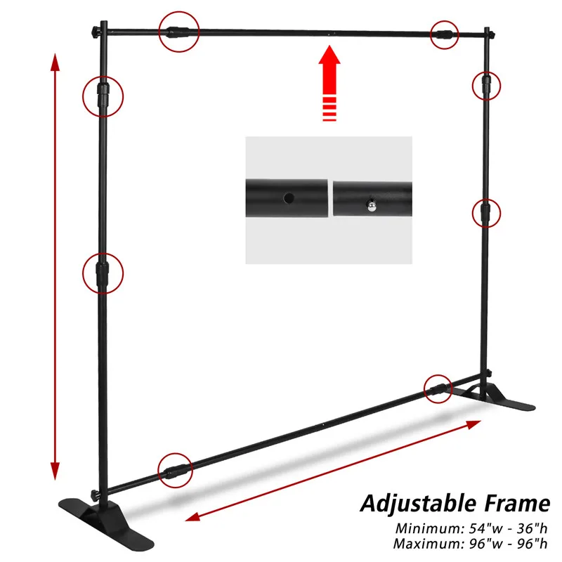 

Portable Flower Wall Stand Wedding Event Backdrop Decoration Adjustable Frame Double-Crossbar Advertising Show Photography Props