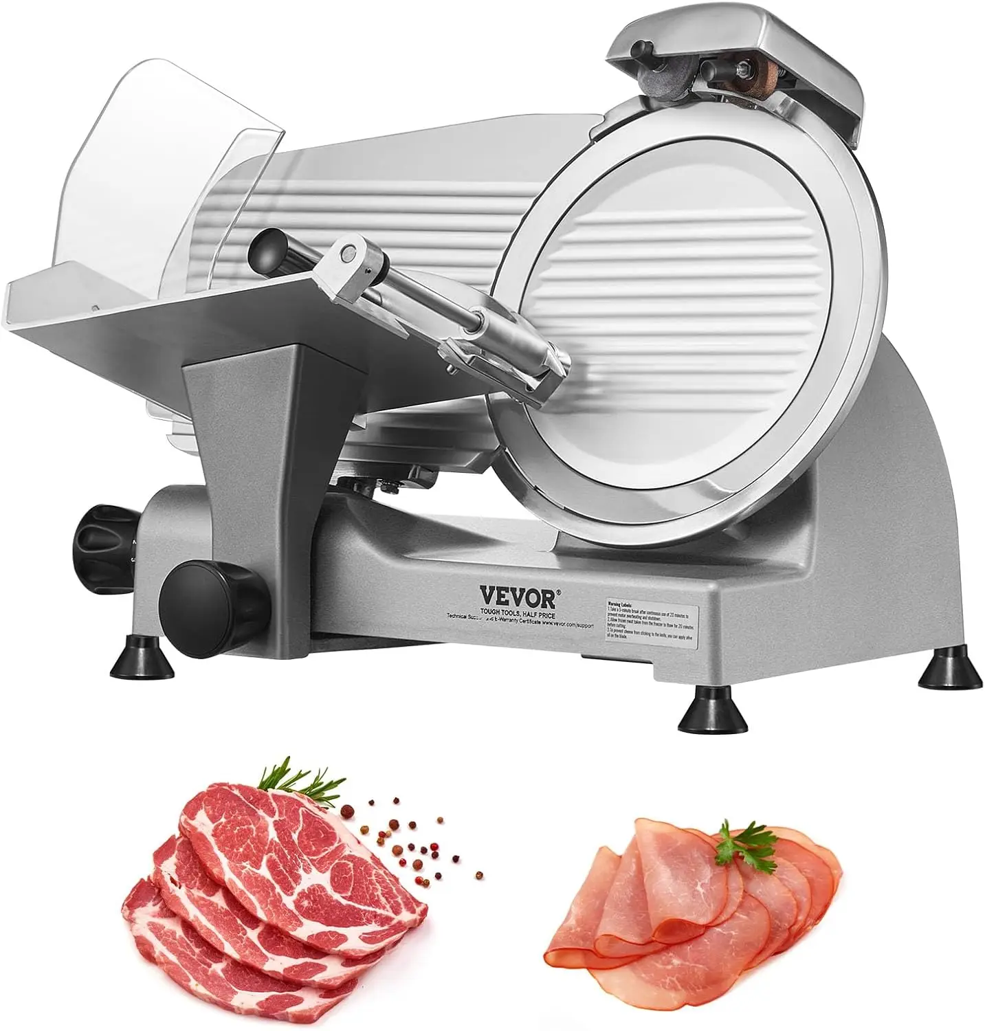 Electric Deli Food Slicer with 10" Stainless Steel Blade and Built-in Sharpening Stone