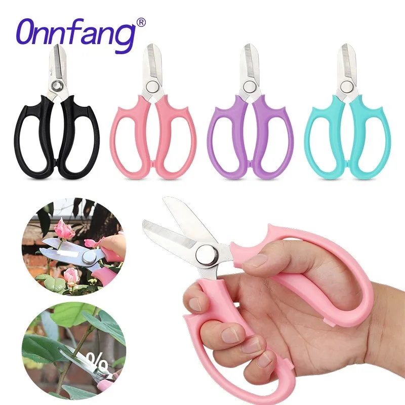 

Stainless Steel Garden Scissors Floral Shears Professional Flower Grip Handle Pruning Shear