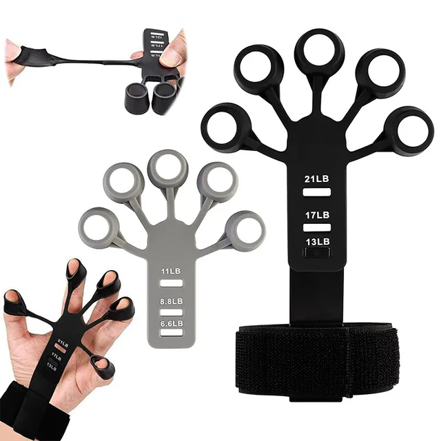 Finger Gripper Flex Gripster Guitar Hand Grip Exerciser Strengthener 6  Resistant Levels Expander Rubber Finger Trainer Elastic - AliExpress