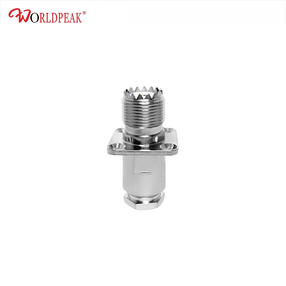 

Free shipping 5pcs UHF female 4hole flange clamp connector for RG223 cable
