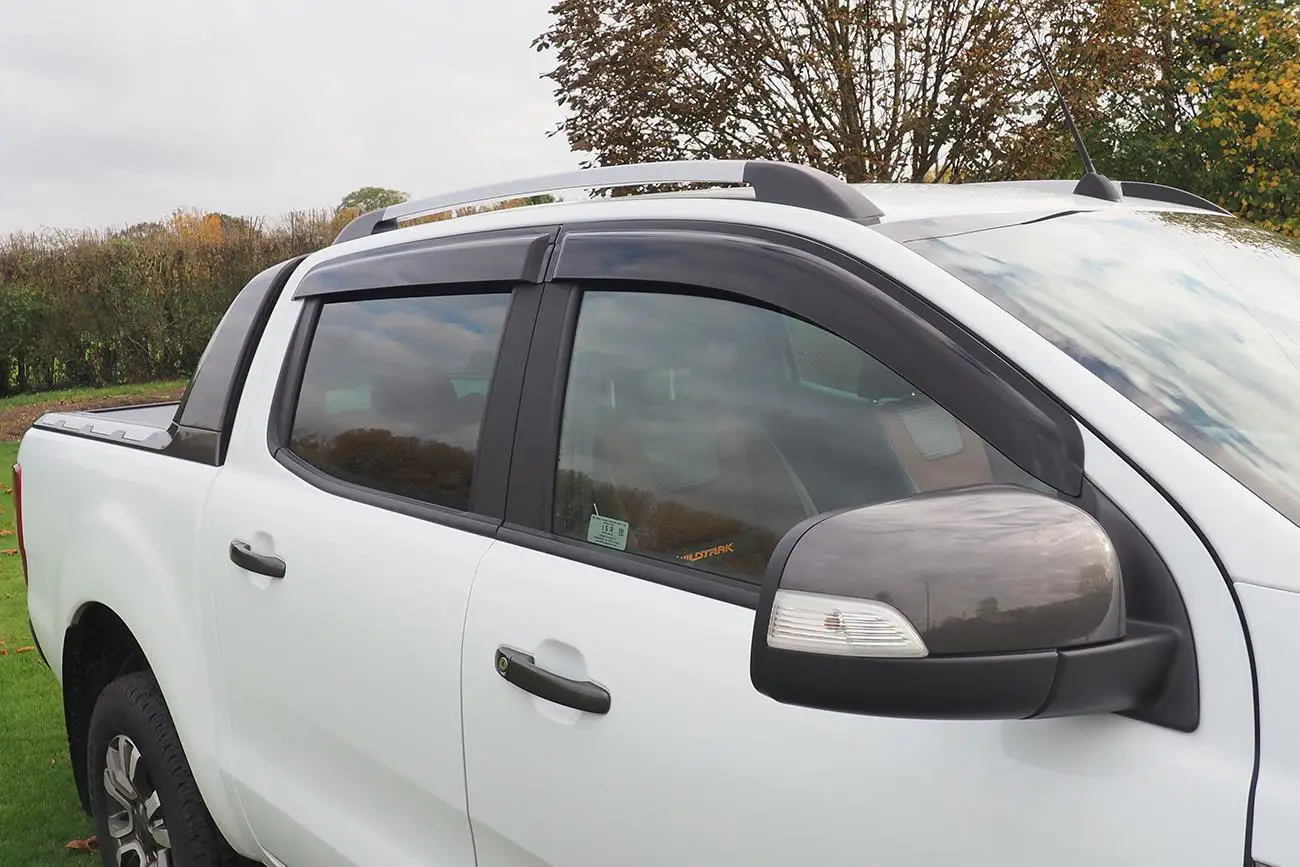 Door Visor Sun Rain Guards Weather Shield Window Deflector Window Visor for Ford Ranger 2012-Wildtrak XL XLT XLS Limited