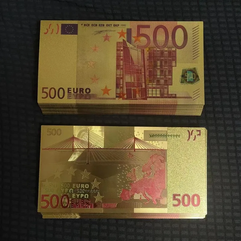 Description Picture 4 of item20~100pcs Fake Euro Bills 20 Euros Gold Foil Banknotes Fake Money European Banknotes 50 Euro Gold Banknotes Gifts Collection