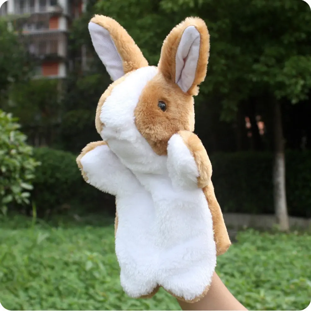 1Pcs 토끼 손 인형 동물 디자인 이야기 전달 소품 역할 놀이 액세서리 어린이를위한 파티 호의 선물 부모 자녀 대화 형 놀이