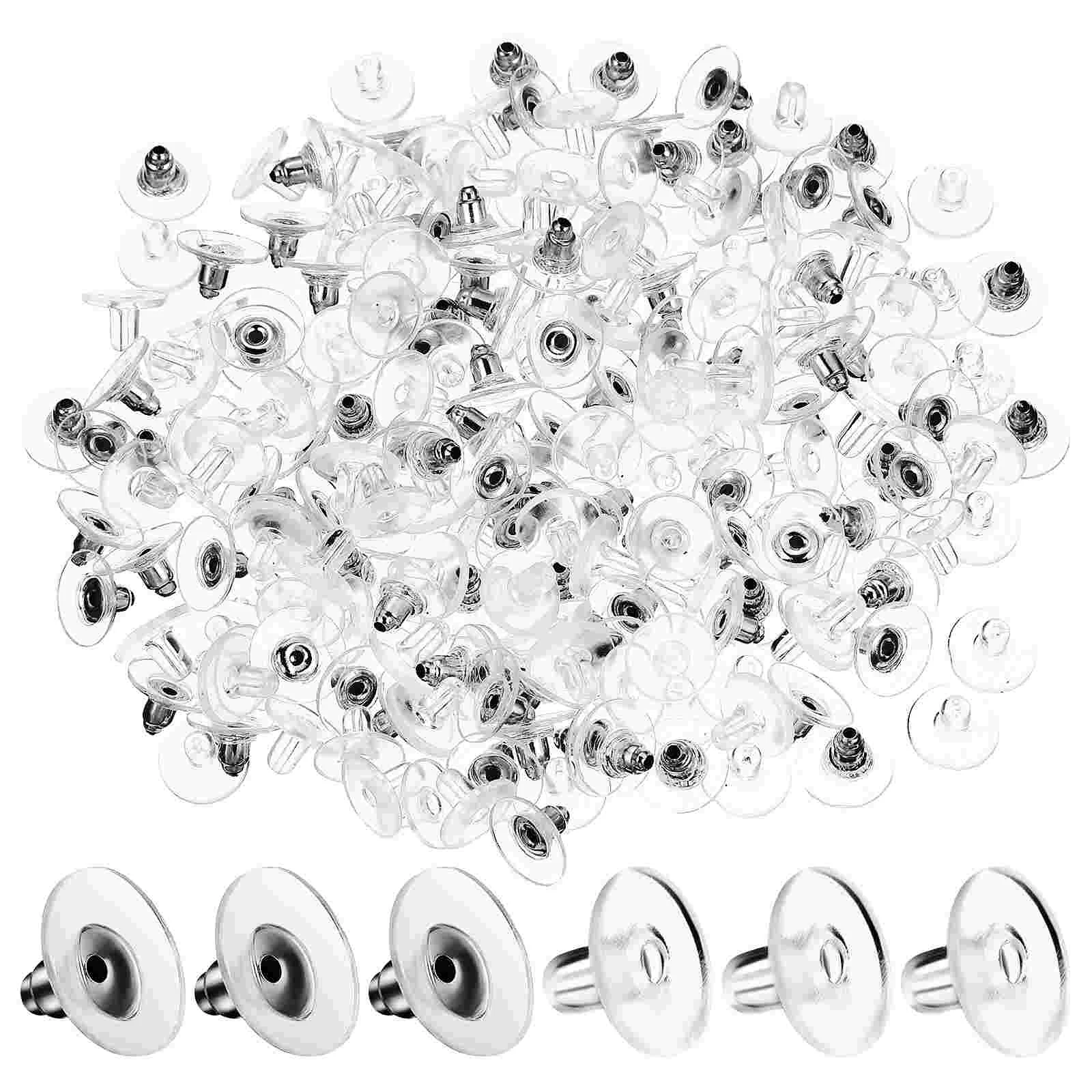 

200 Pcs Ear Rings Pierced Studs Back Heavy Earring Support Backs Replace Accessories For Findings Locking Stopper Parts Child