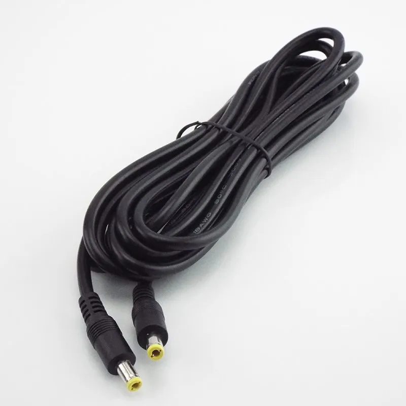 0.5/1.5/3M DC 12V 10A 전원 공급 장치 분배기 남성-남성 커넥터 5.5mm*2.5mm 플러그 전원 어댑터 연장 케이블 B5