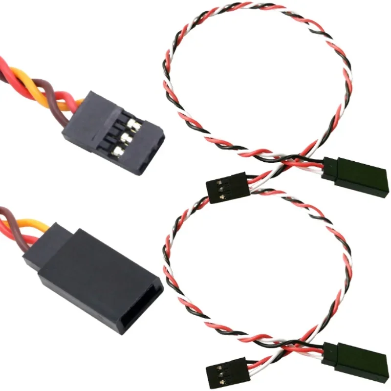 10Pcs 10/15/20/30/50/100cm Anti-interference Servo Extension Cable 30/60 Core For RC Servo Futaba JR Helicopter Drone Car Parts 6