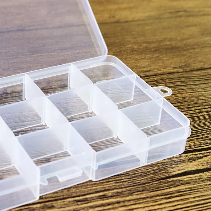 10/15/24 Compartments Plastic Box Jewelry Bead Storage Container DIY  Organizer