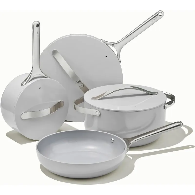 Caraway Nonstick Ceramic Cookware Set PTFE & PFOA Free Oven & Stovetop Safe Pots and Pans Set non stick cookware set