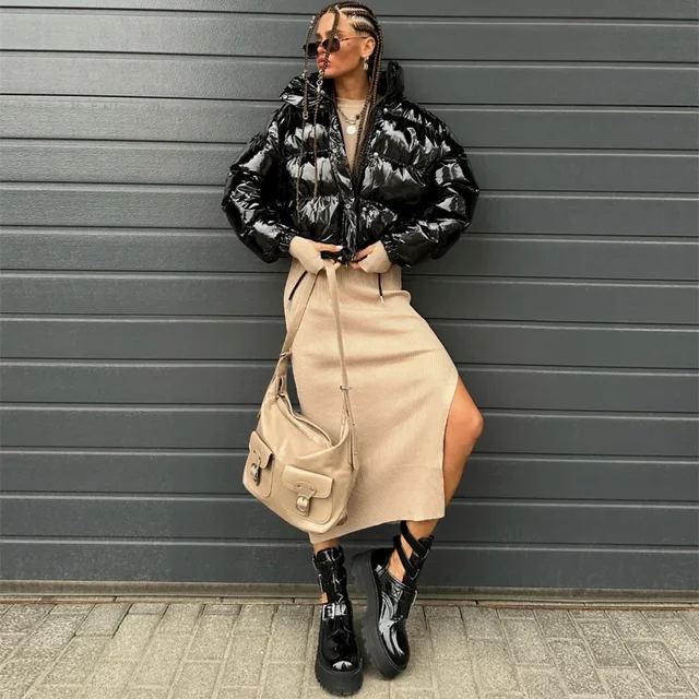 Shiny Puffer Jacket 3