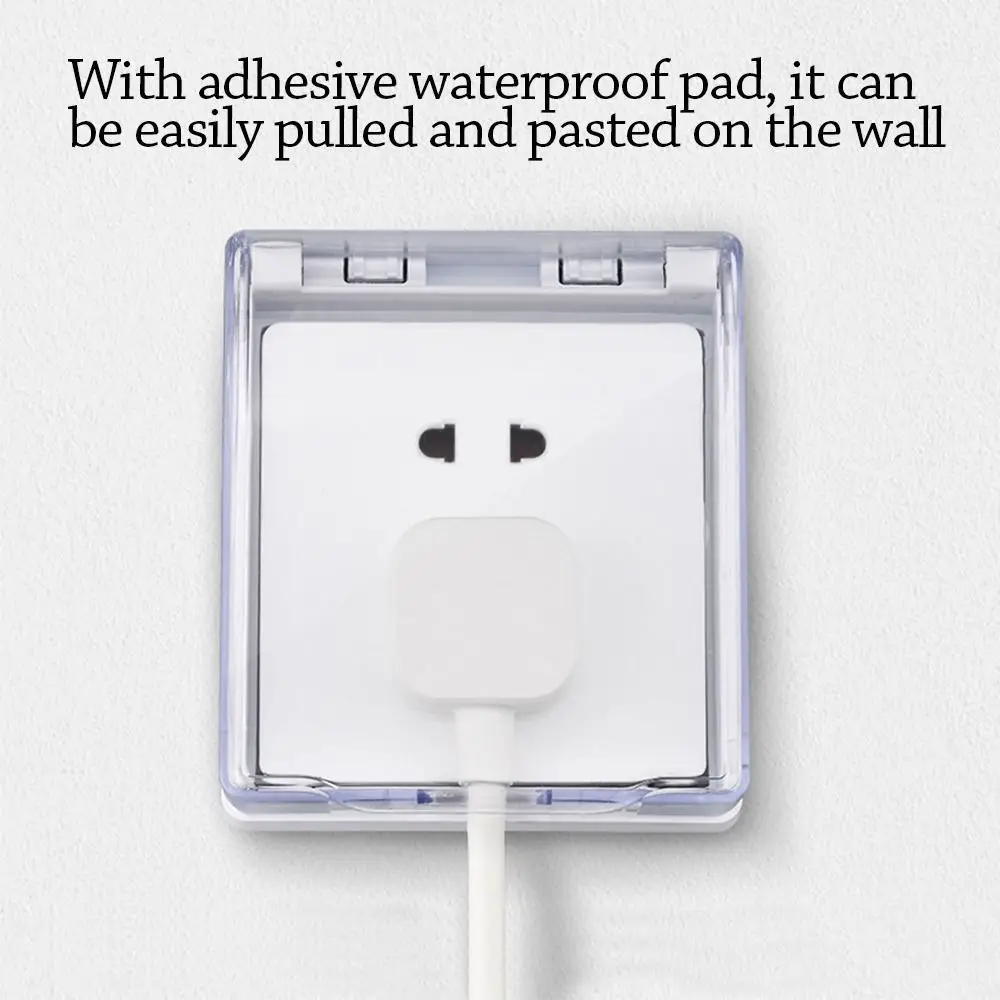Description Picture 5 of itemPortable Self-Adhesive Switch Protective Cover Waterproof Kids Safety Electric Plug Cover Power Outlet Socket Protector