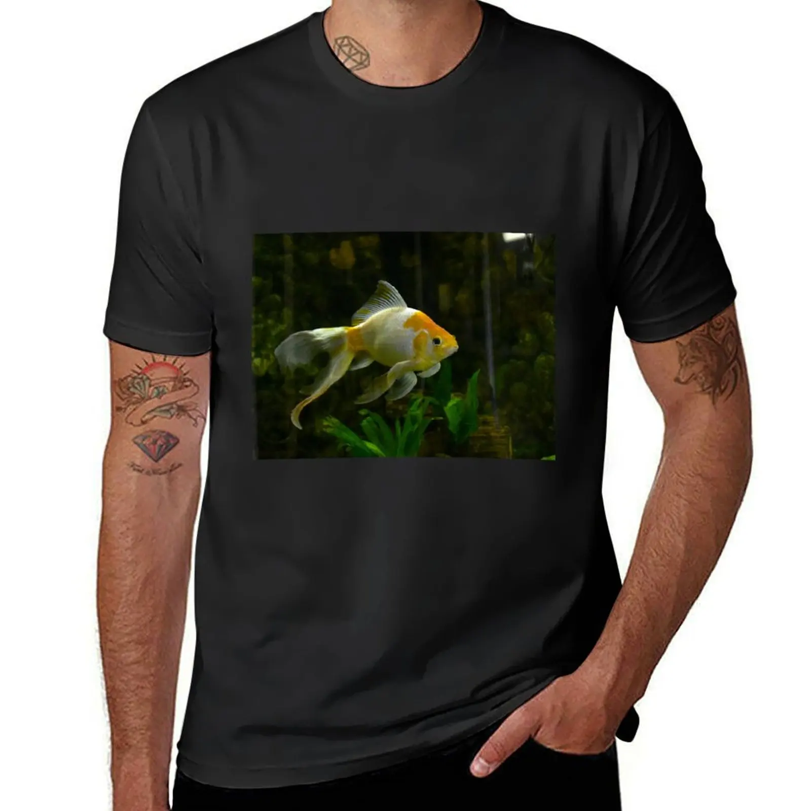 

Goldfish T-Shirt oversized funnys quick-drying mens workout shirts