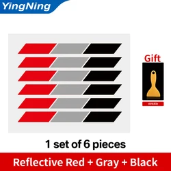 Italy Flag Car Sticker - Italian Tricolor Stripe Decal for Vehicles and Motorsport Decor (Red Gray Black)